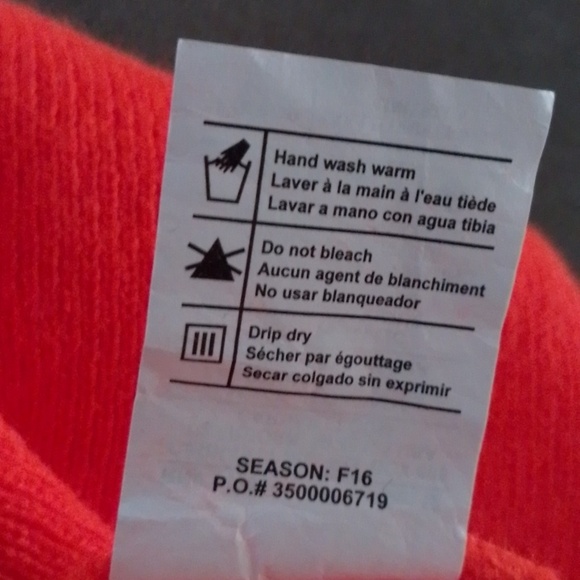 Carhartt Bright Neon Orange Beanie Knit Unisex Cuffed Hat - Picture 5 of 5